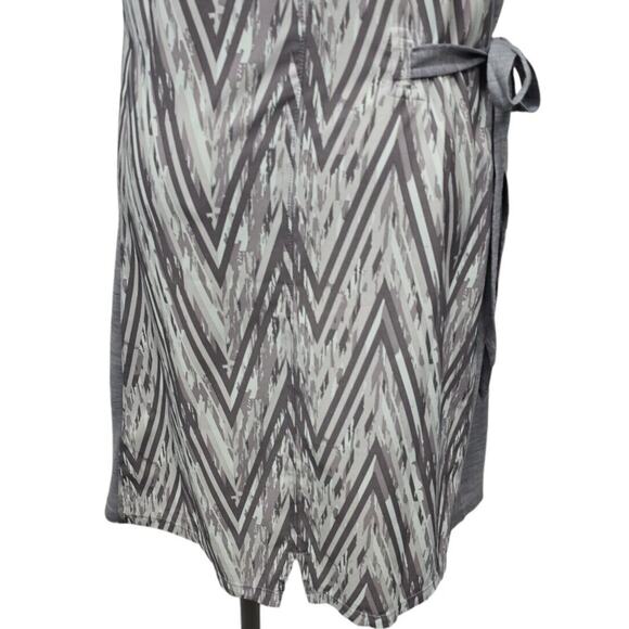 NWT Smartwool‎ Merino Wool Sport Short Sleeve Dress Womens Small Gray Zig Zag - Picture 9 of 13